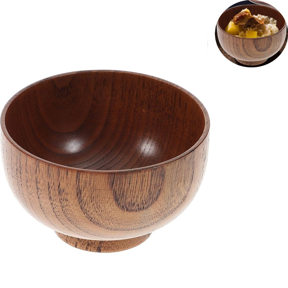 Dim Sum Basket - 230ml Jujube Wood Tableware Rice and