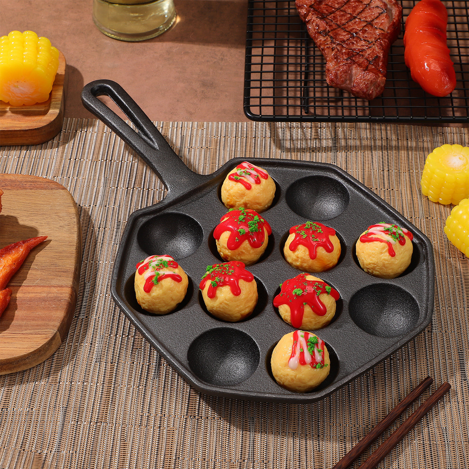 Takoyaki Pan Cast Iron 12 Mold - Takoyaki Grill Plate avis et prix