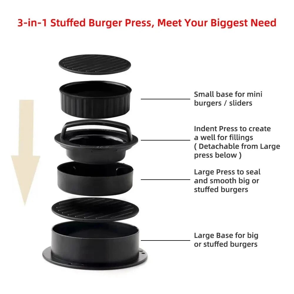 Round Hamburger Burger Press B - Hot Dog Press avis et prix