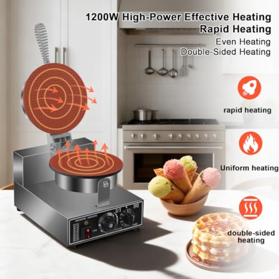 Electric Ice Cream Cone Maker  - Waffle Cone Maker avis et prix