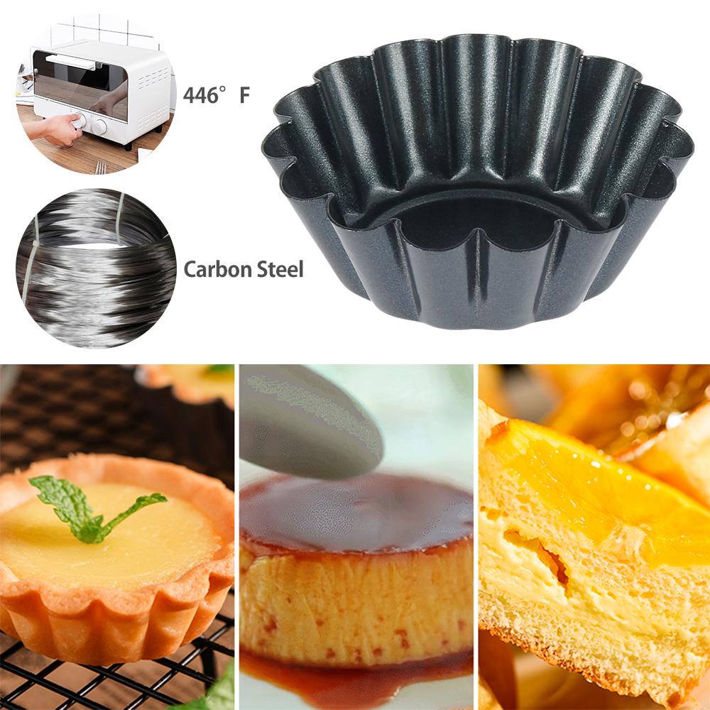 12Pcs Pan Mold Tart Quiche Fla - Egg Waffle Pan avis et prix