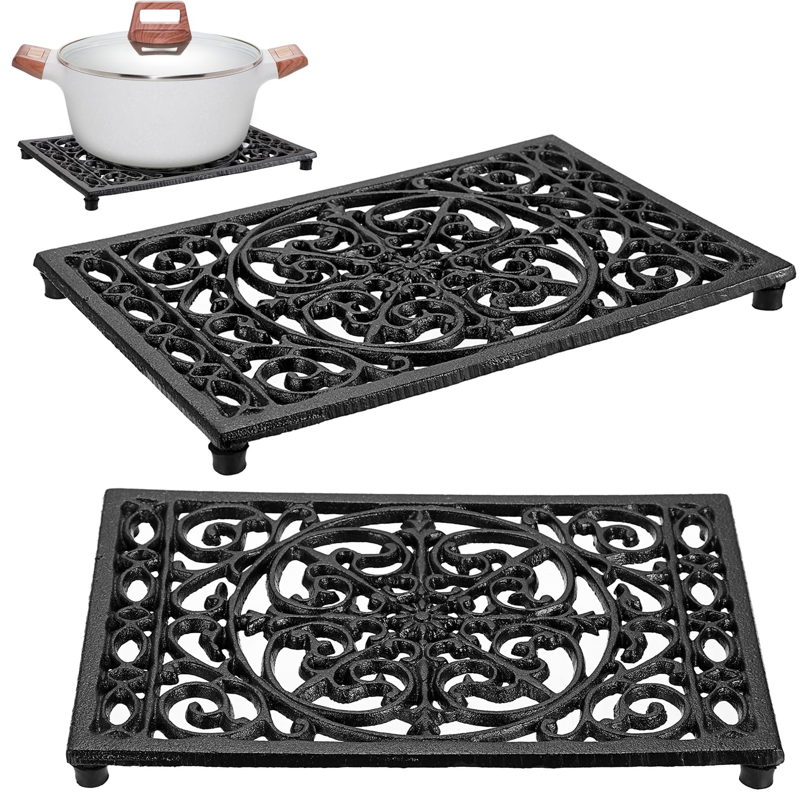Rectangle Cast Iron Trivet Hea - Cast Iron Corn avis et prix