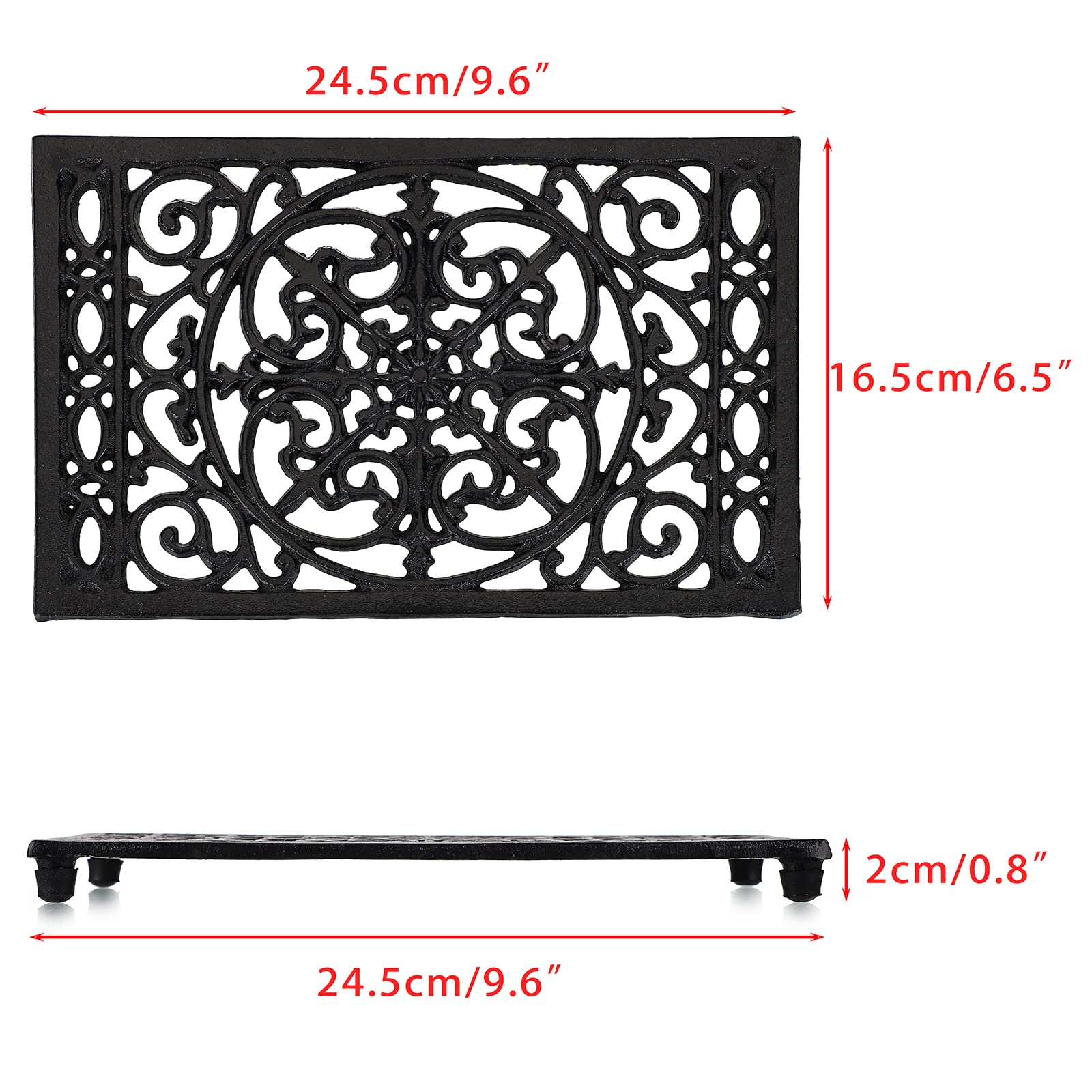 Rectangle Cast Iron Trivet Hea - Cast Iron Corn avis et prix