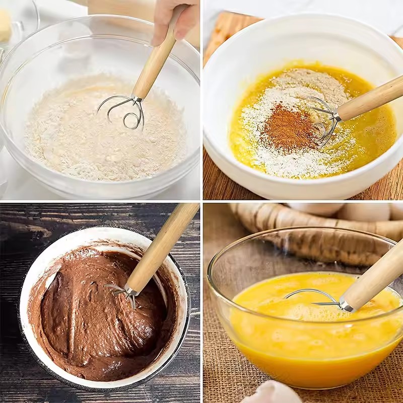 Large Hand Danish Dough Whisk  - Danish Pancake Pan avis et prix
