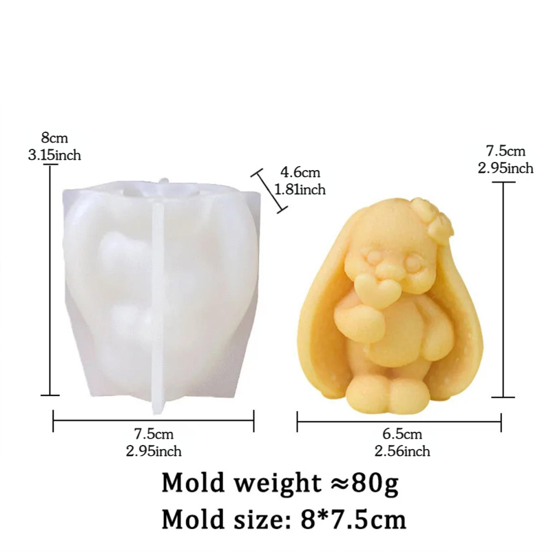 3D Long-eared Rabbit Silicone  - Bunny Cake Mold avis et prix