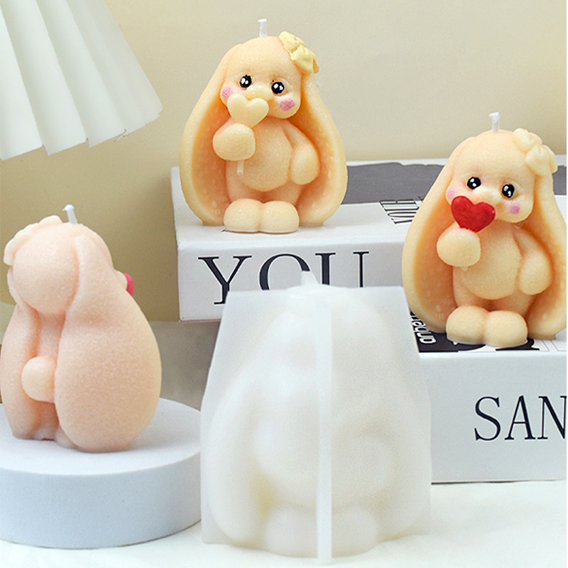 3D Long-eared Rabbit Silicone  - Bunny Cake Mold avis et prix