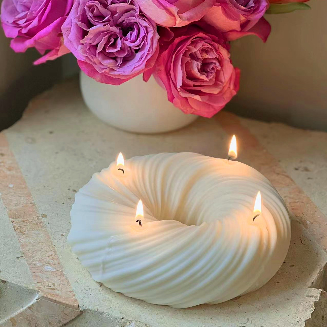 Big Donut shape Silicone Candl - Donut Mold Silicone avis et prix