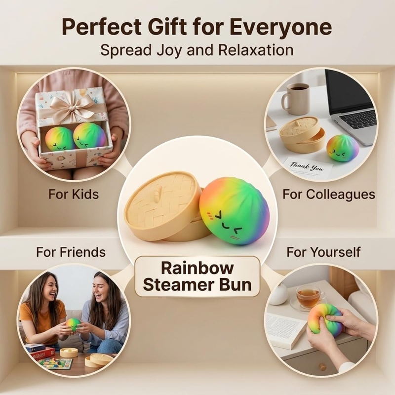 Glitter Bao Bun Squeeze Toy Ka - Bao Steamer Bamboo avis et prix