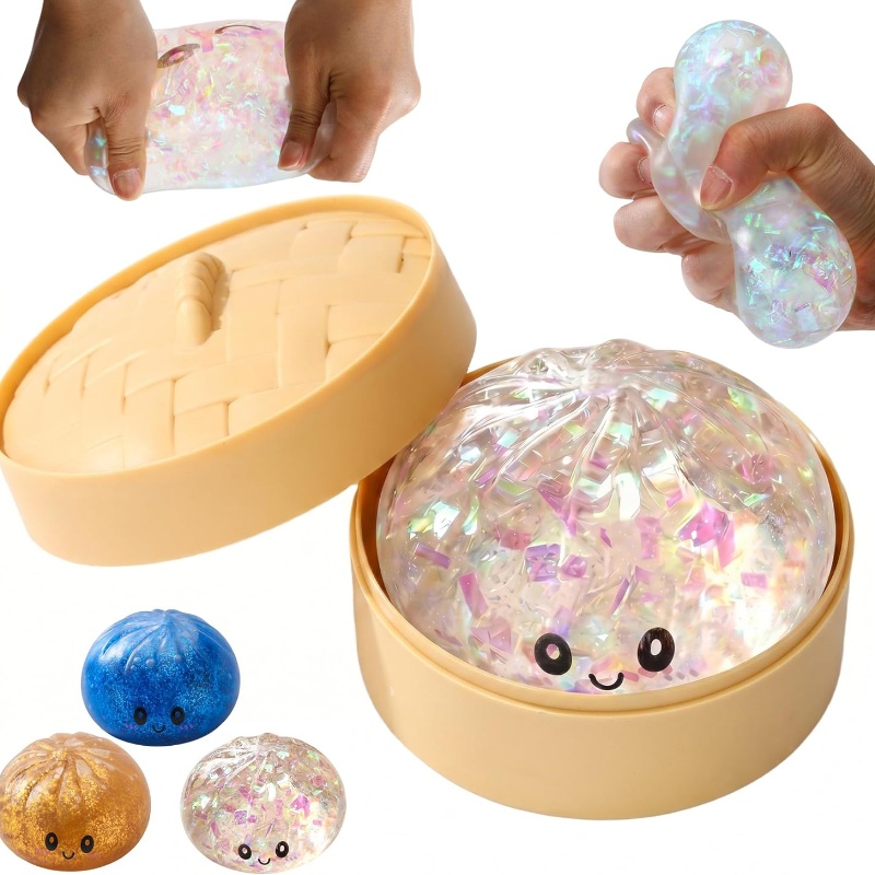 Glitter Bao Bun Squeeze Toy Ka - Bao Steamer Bamboo avis et prix