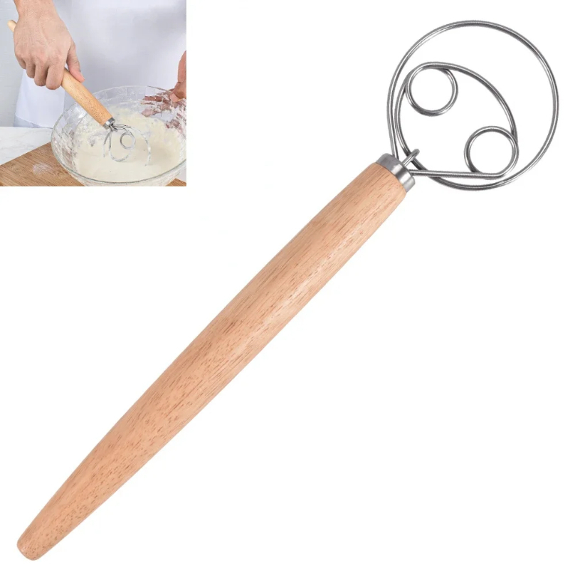 Large Hand Danish Dough Whisk  - Danish Pancake Pan avis et prix