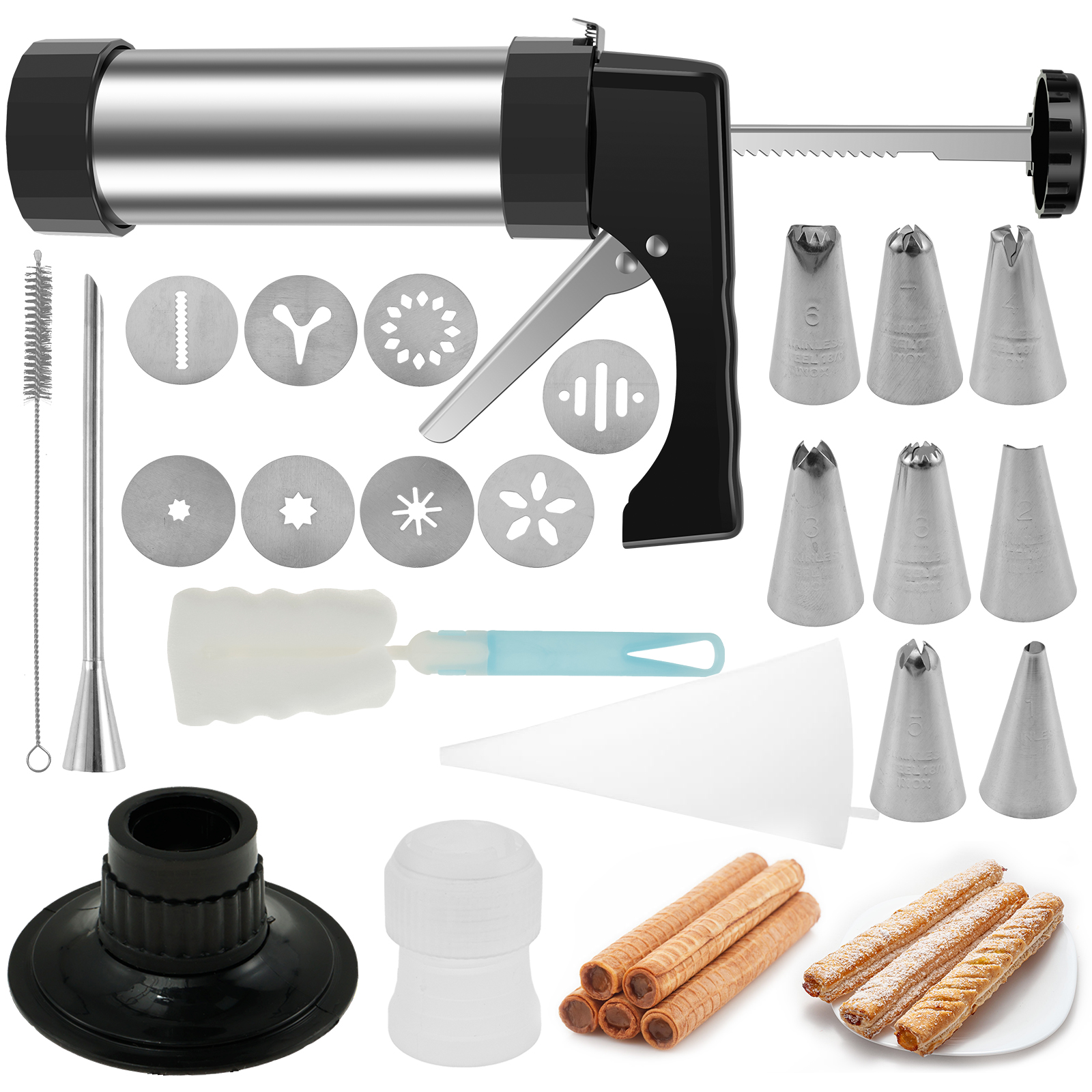 Stainless Steel Cookie Gun Chu - Churros Maker Gun avis et prix