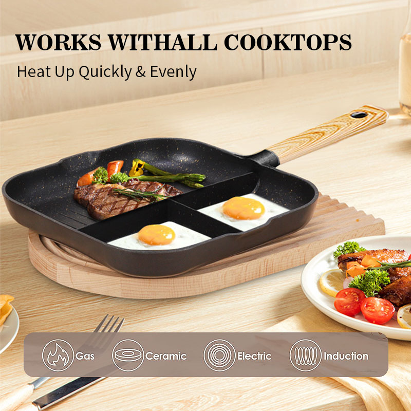 3 in 1 Frying Pan Aluminum All - Egg Waffle Pan avis et prix