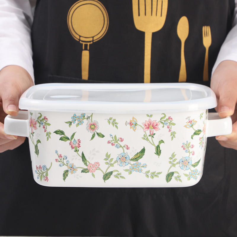 Enamel Salad Fruit Square Bowl - Dim Sum Basket avis et prix