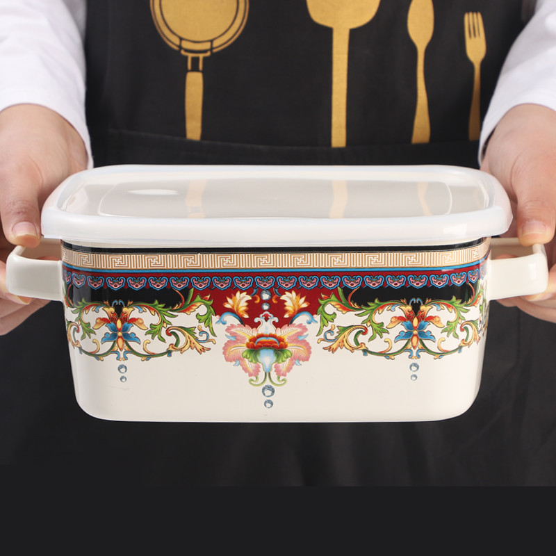 Enamel Salad Fruit Square Bowl - Dim Sum Basket avis et prix