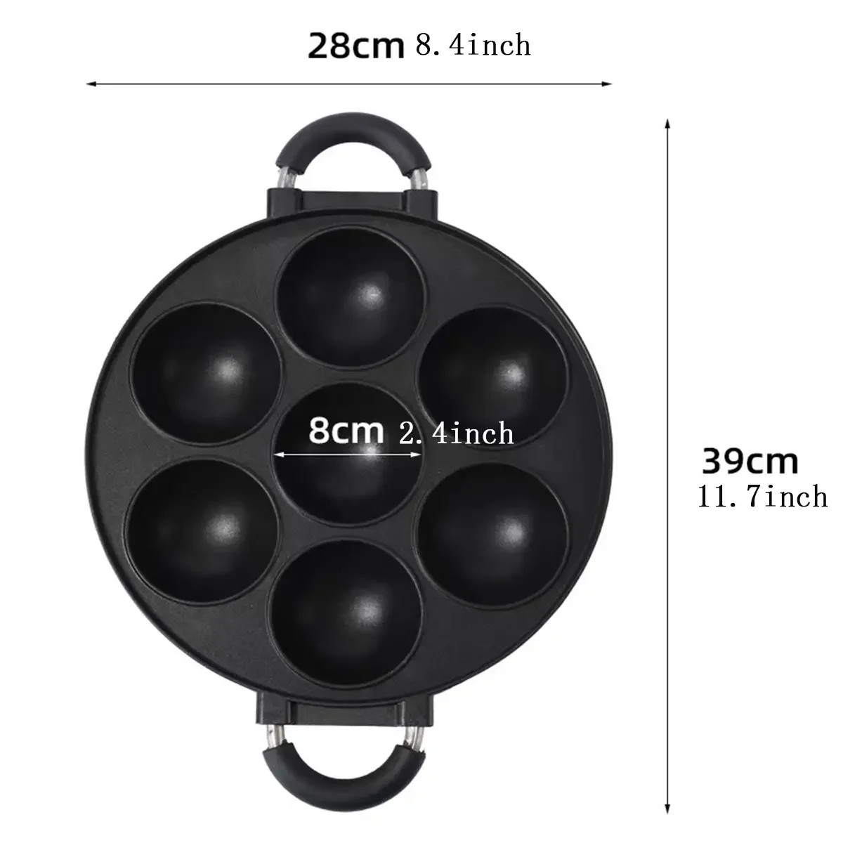 7 Hole Cake Cooking Pan Cast I - Egg Waffle Pan avis et prix