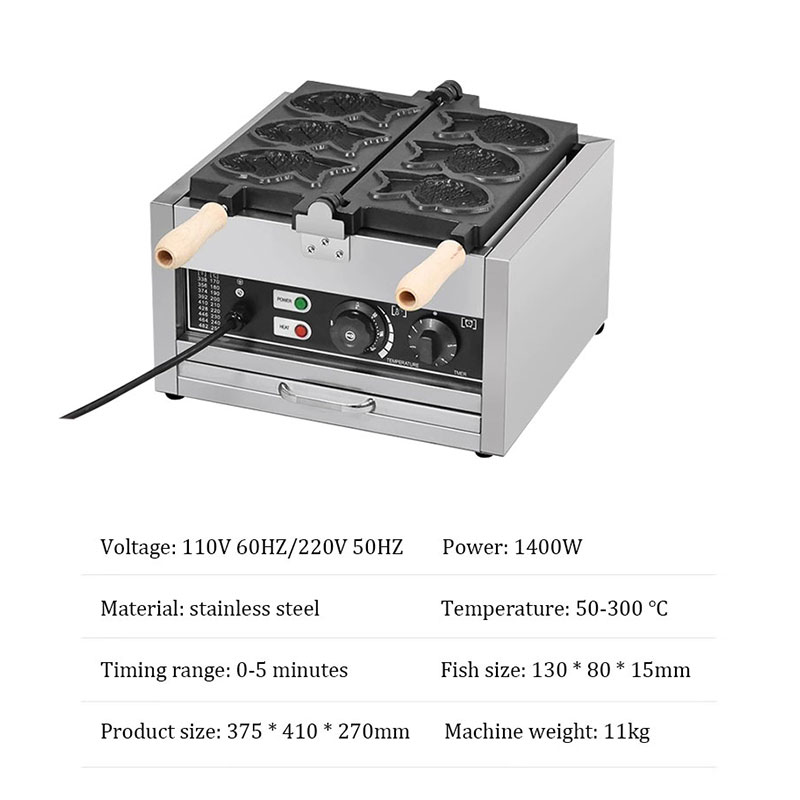 Commercial Electric 3pcs Fish  - Waffle Cone Maker avis et prix