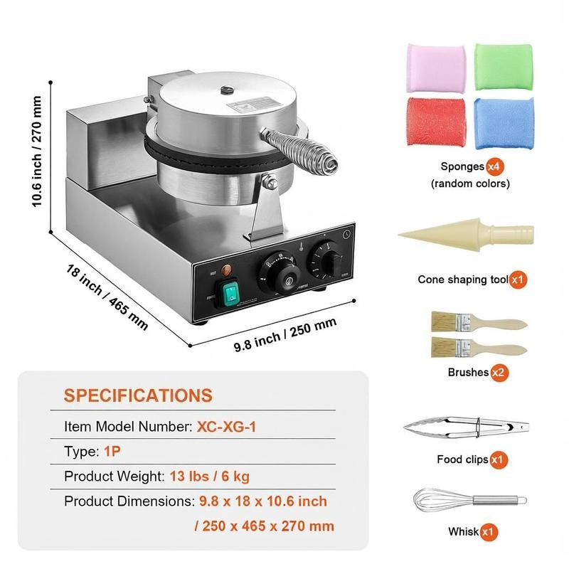 Electric Ice Cream Cone Maker, - Waffle Cone Maker avis et prix