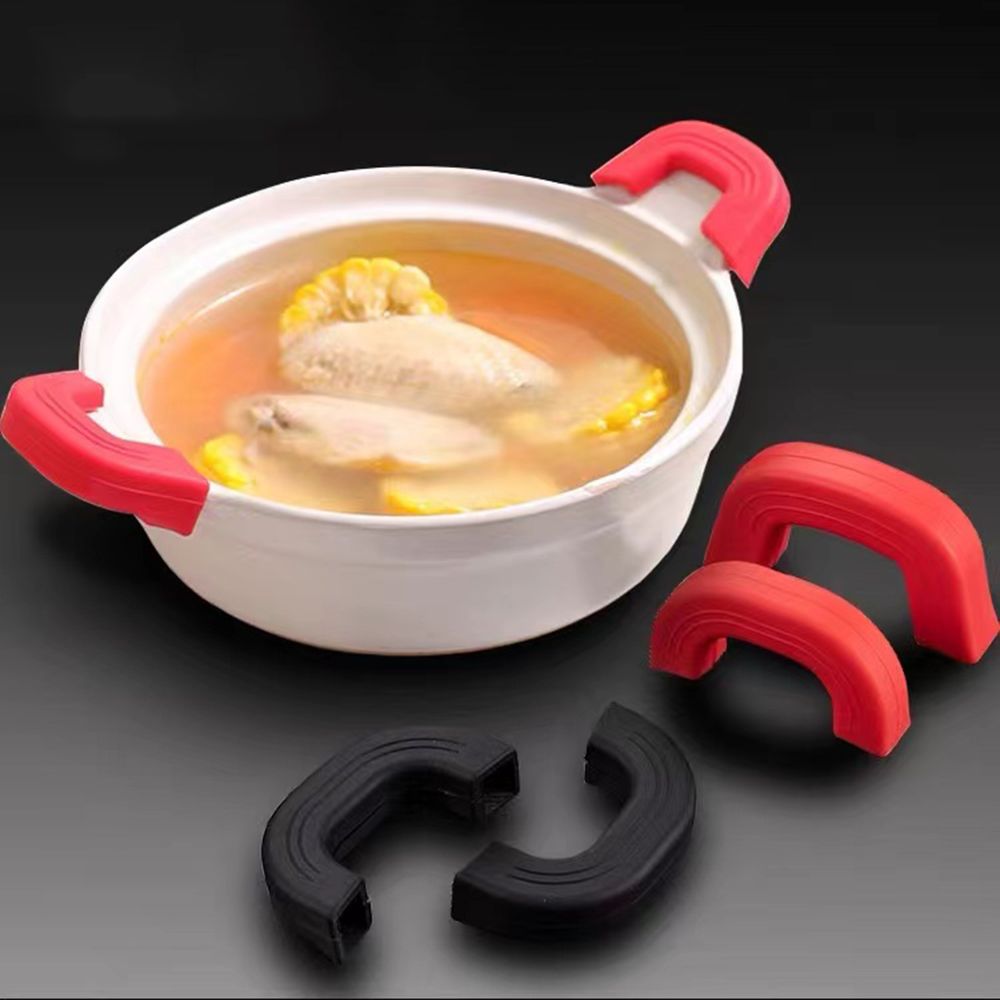 2PCS Silicone Anti-Scald Pot H - Cast Iron Corn avis et prix