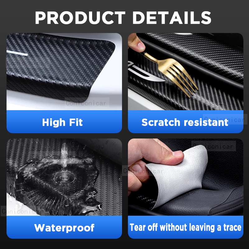 Car Door Sills Scuff Plate Thr - Crepe Pan Carbon avis et prix