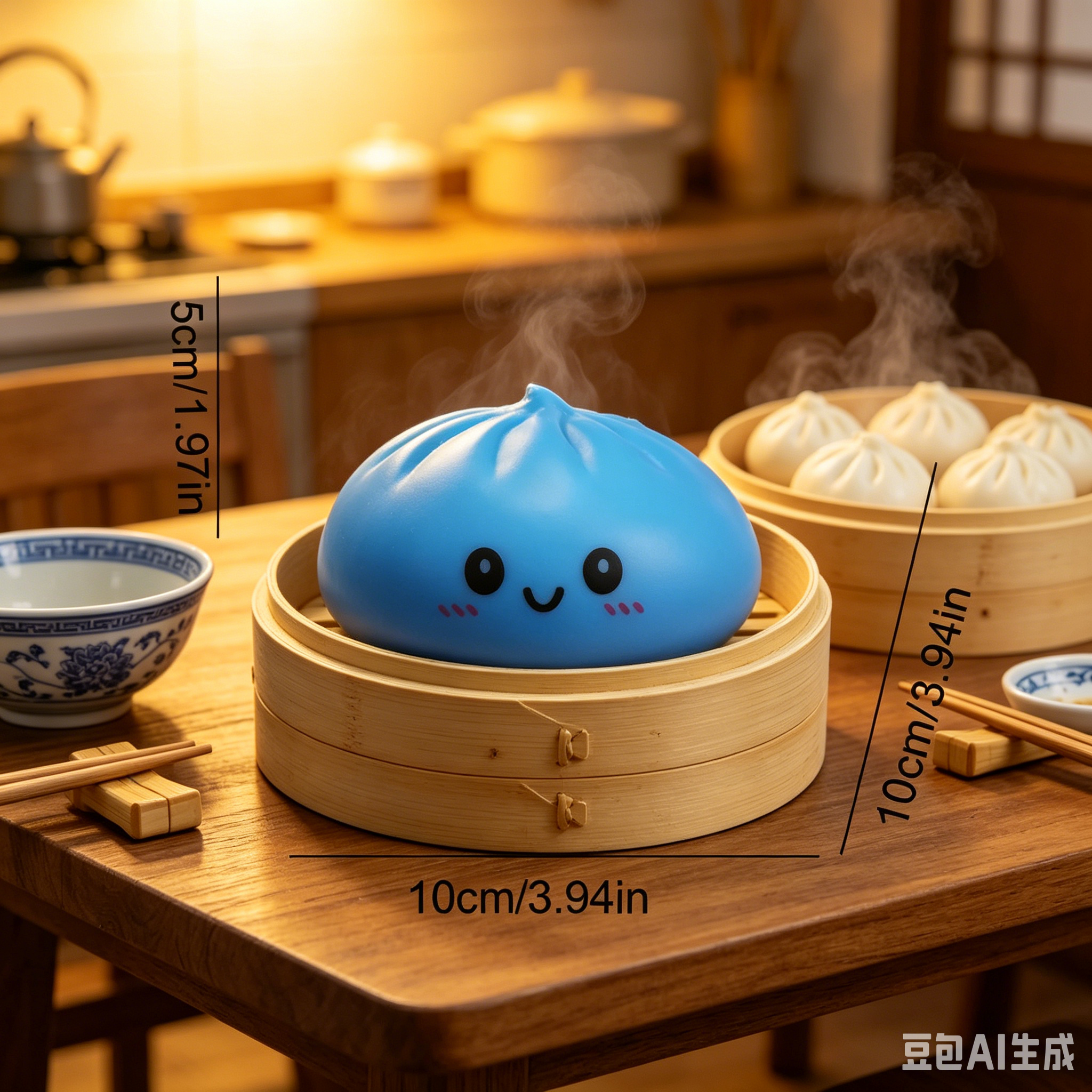 Blue Cartoon Bao Bun Slow Rebo - Bao Steamer Bamboo avis et prix