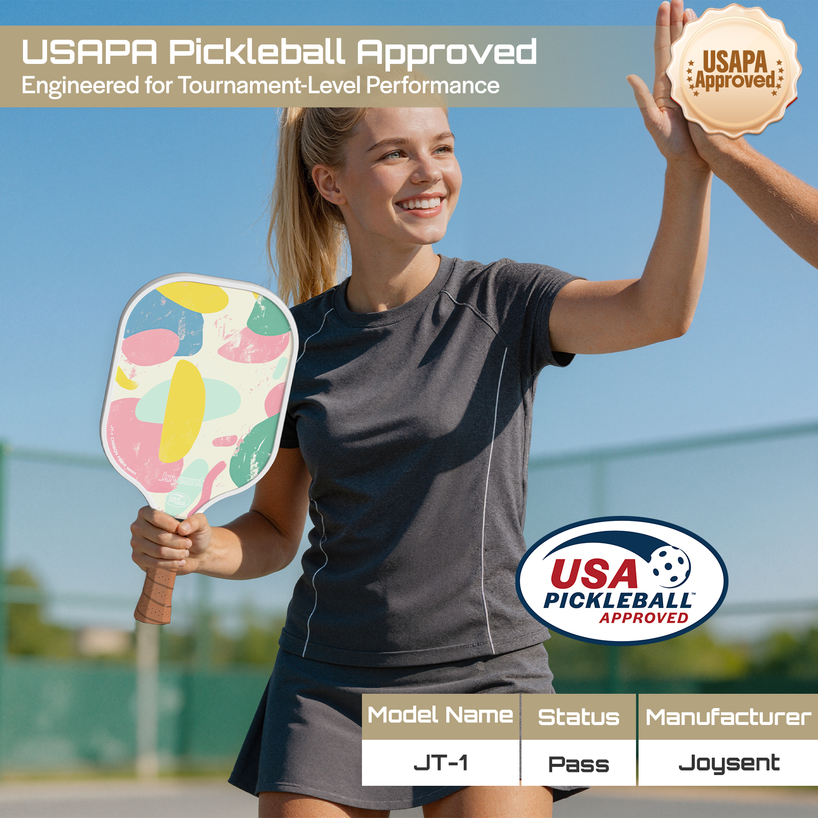 Joysent USAPA Pickleball Paddl - Crepe Pan Carbon avis et prix